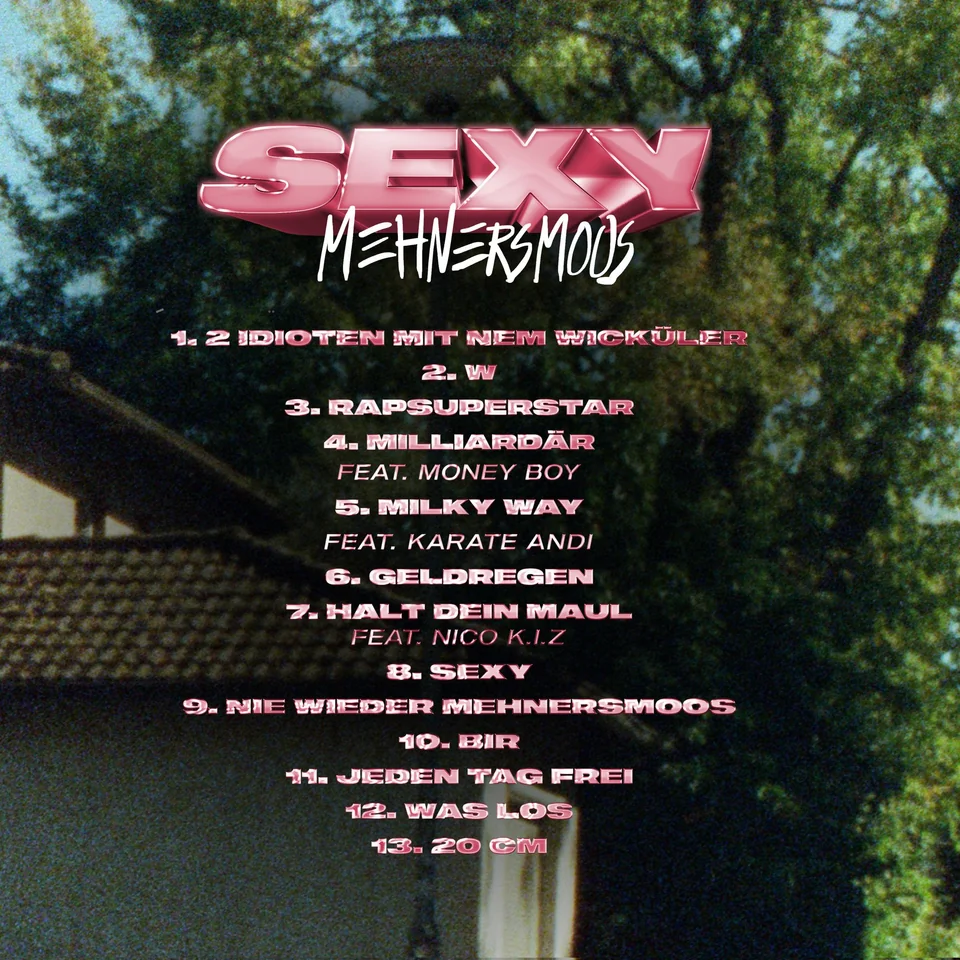 Mehnersmoos SEXY Trackliste Album, das am 17.02 erscheint